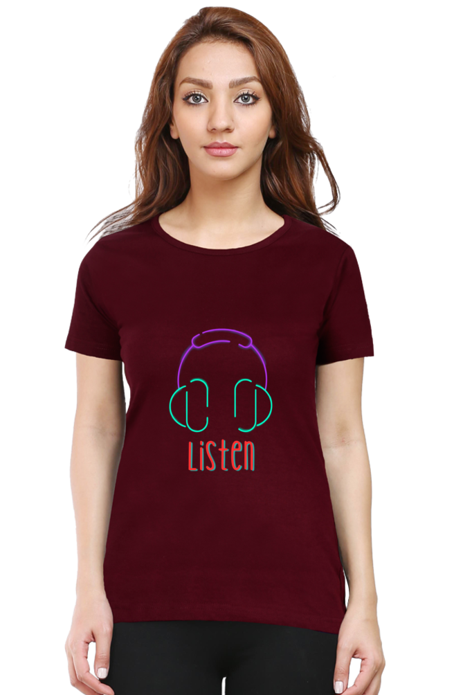 Revitalize Daily Comfort: Bluelander Cotton Half Sleeve T-Shirts for Girls and Women,Tune into Your Mind, Follow Your Heart, and Embrace Timeless Style and Wisdom