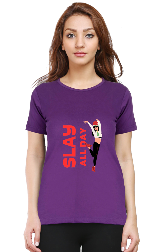 Bluelander Girl Round Neck Cotton Half Sleeve T-Shirt: Embrace Style with Our Latest Design, Slay All Day with Power