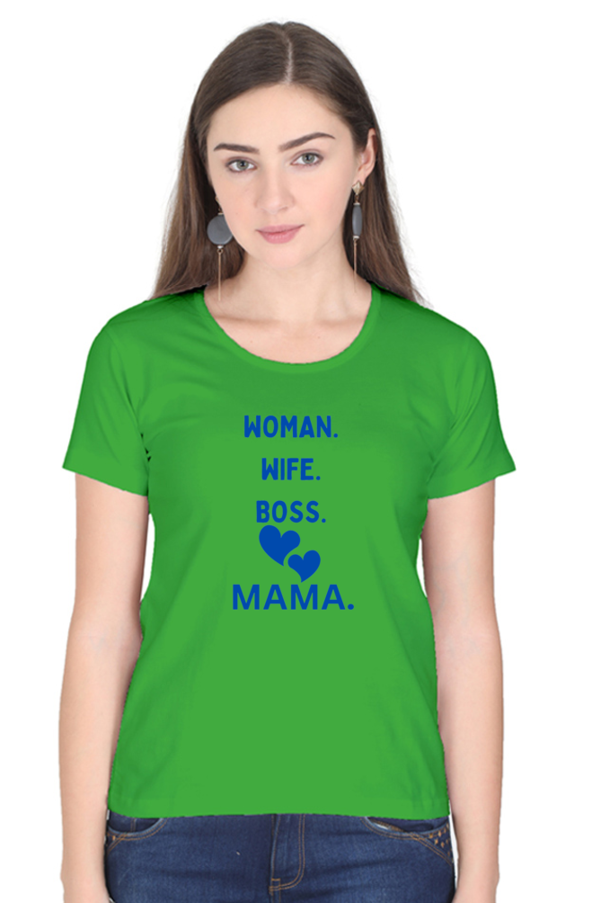 Bluelander girls cotton half sleeve t-shirt for every 'she' is a woman a wife, a sister, a boss, and the most cherished word, mama weaving love into every role she embraces