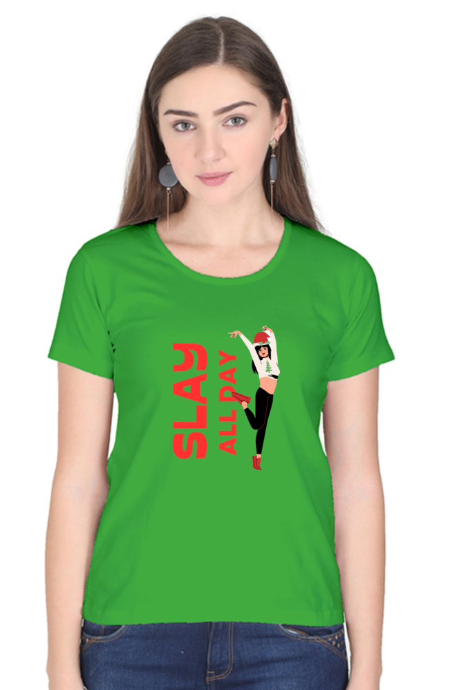 Bluelander Girl Round Neck Cotton Half Sleeve T-Shirt: Embrace Style with Our Latest Design, Slay All Day with Power