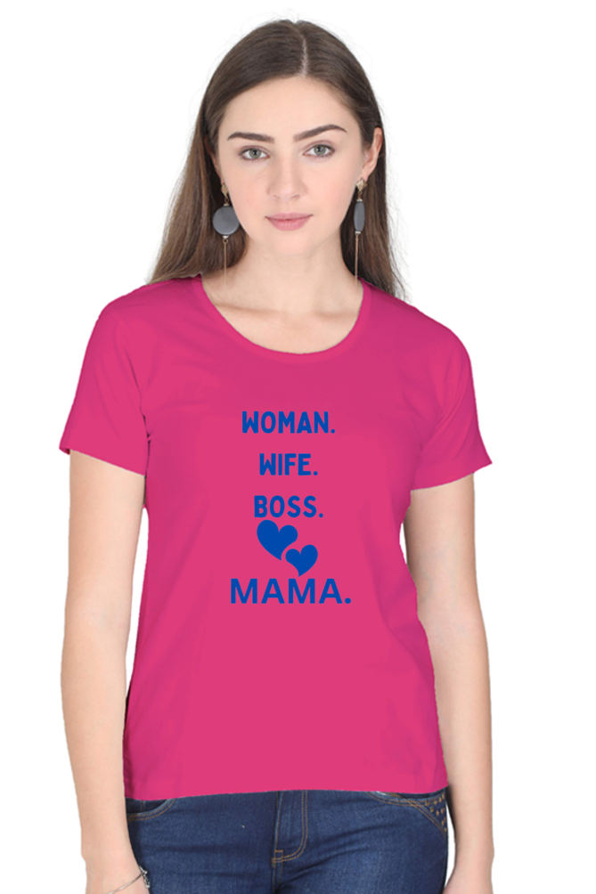 Bluelander girls cotton half sleeve t-shirt for every 'she' is a woman a wife, a sister, a boss, and the most cherished word, mama weaving love into every role she embraces
