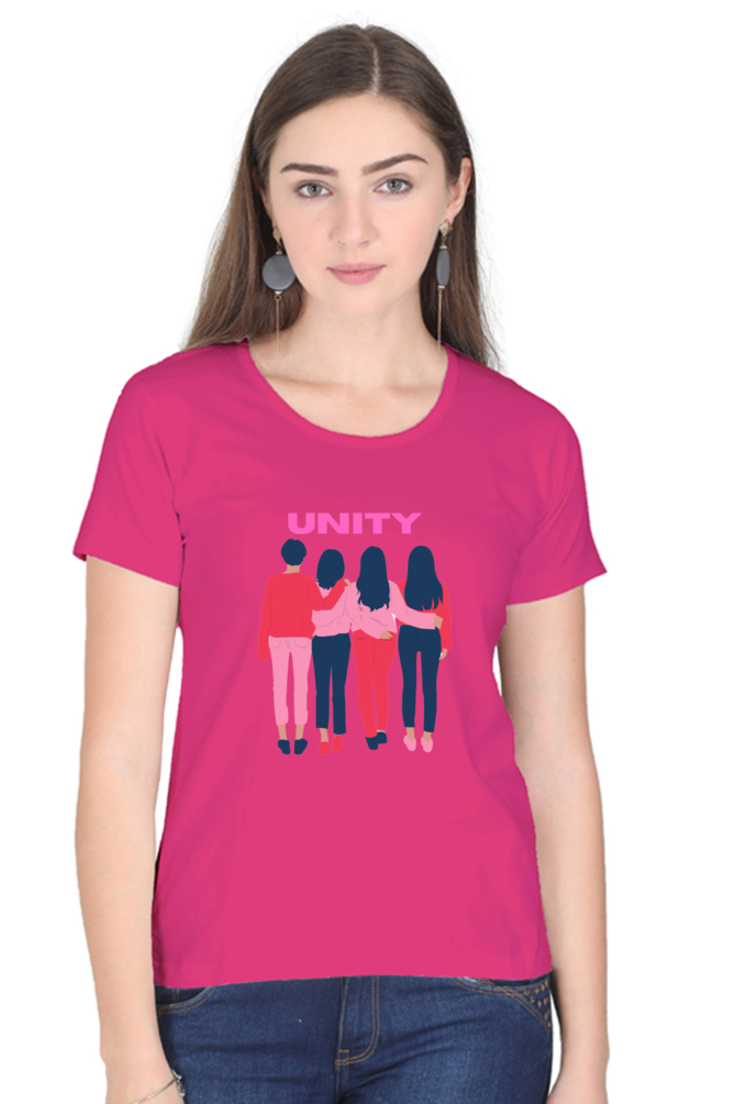 BlueLander's Cotton Half Sleeve T-Shirts: Enhanced Design, Supreme Comfort for Girls and Women – A Sign of Unity in Style and Comfort.