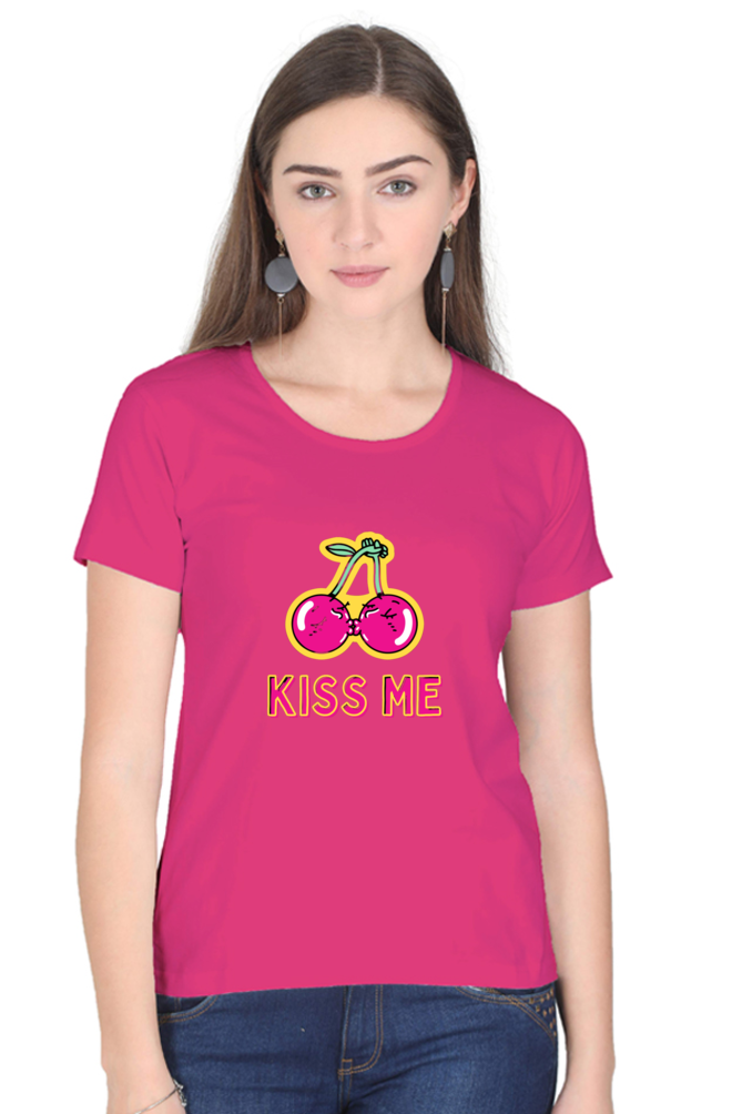 Bluelander Girl Round Neck Half Sleeve T-Shirt: Embrace Style with a Kiss of Comfort in Every Thread!