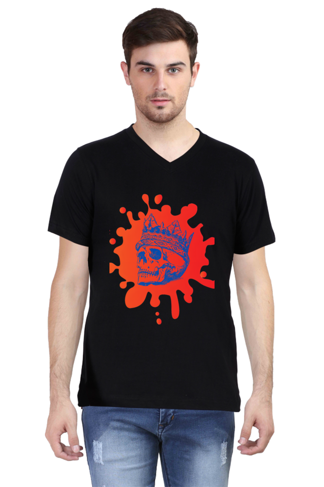 Make a Statement: Bluelander's V Neck Cotton Half Sleeve T-Shirts - Redefining Fashion with Futuristic Designs!