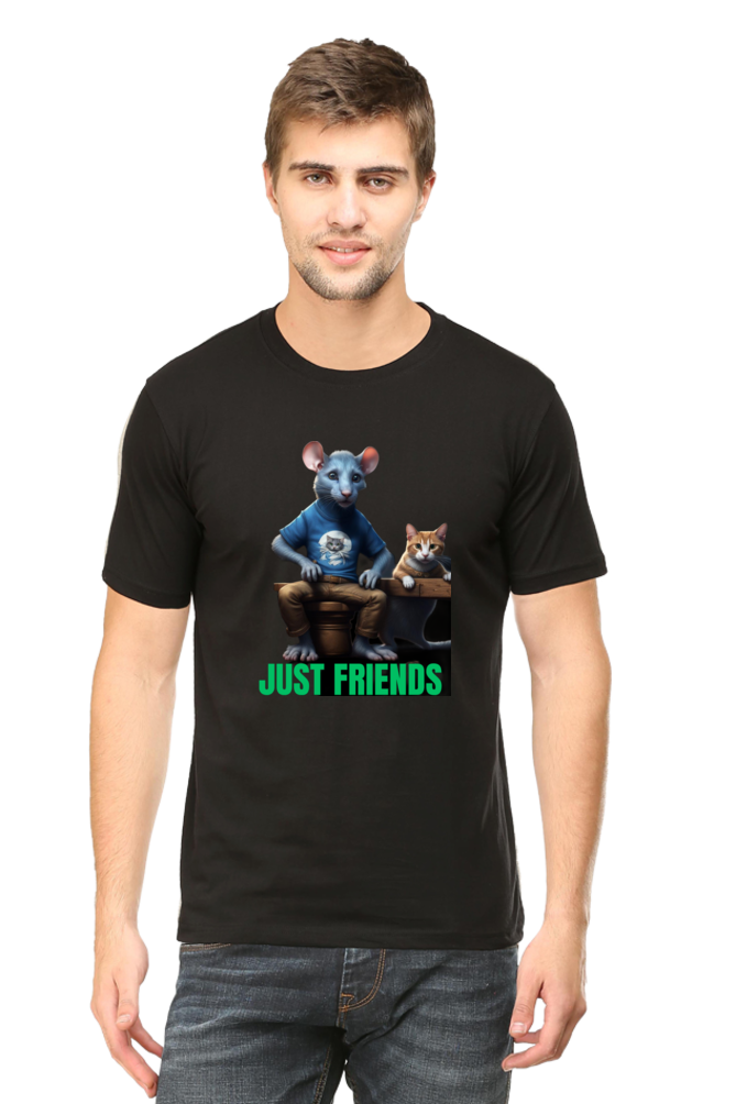BlueLander's Half Sleeve Cotton T-Shirt with Enhanced Design – Fusing AI and Human Craftsmanship.step out with style and confidence.