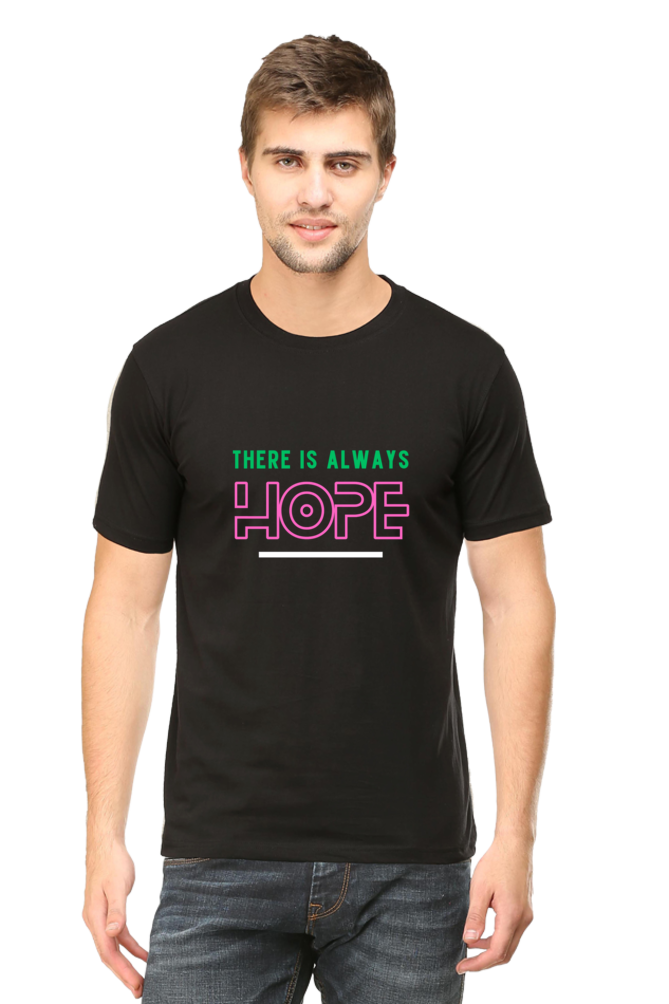 Bluelander Cotton Half Sleeve T-Shirt: Supreme Comfort and a Touch of Hope - Where Style Meets Optimism for a Bright Tomorrow.
