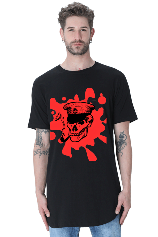 Stand Out in Style with Bluelander's Half Sleeve Cotton Longline Curved T-Shirts!