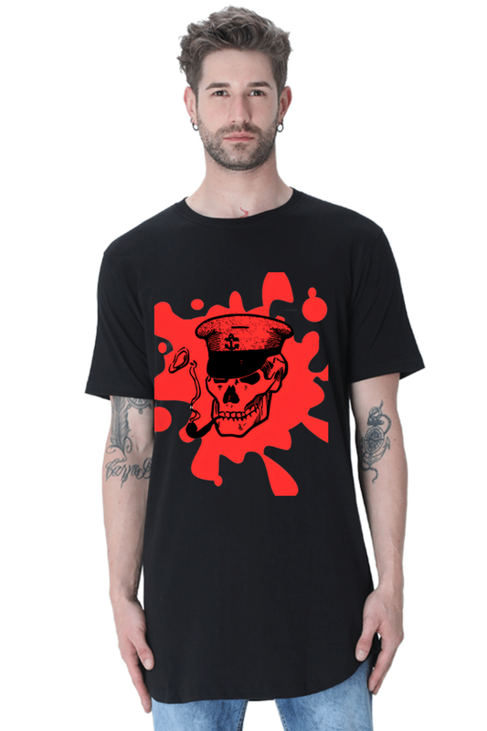 Stand Out in Style with Bluelander's Half Sleeve Cotton Longline Curved T-Shirts!