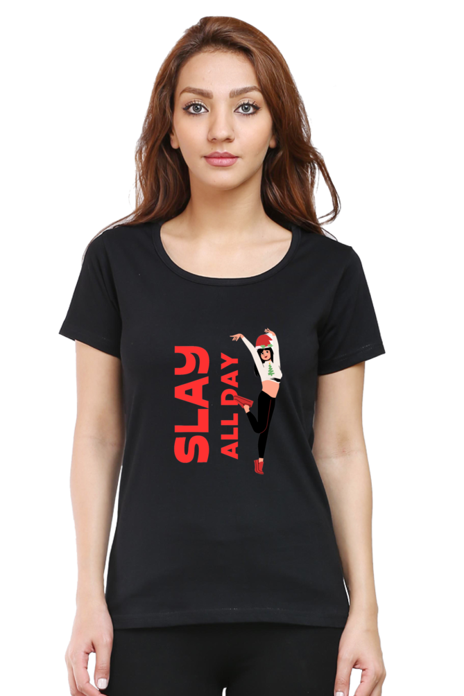 Bluelander Girl Round Neck Cotton Half Sleeve T-Shirt: Embrace Style with Our Latest Design, Slay All Day with Power