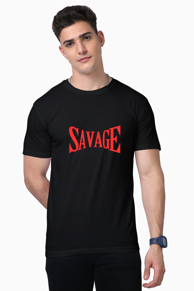 Elevate Your Style with Bluelander Supima Cotton Half Sleeve T-Shirts Supreme Comfort,Unleash Your Savage Style.