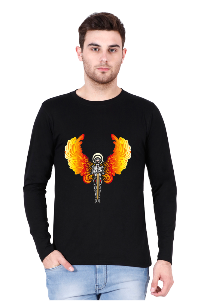 Glow Up Your Nights: Bluelander's Night Glow Cotton Full Sleeve T-Shirt Illuminates Your Style with Futuristic Designs!