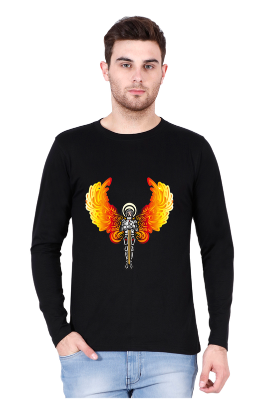 Glow Up Your Nights: Bluelander's Night Glow Cotton Full Sleeve T-Shirt Illuminates Your Style with Futuristic Designs!