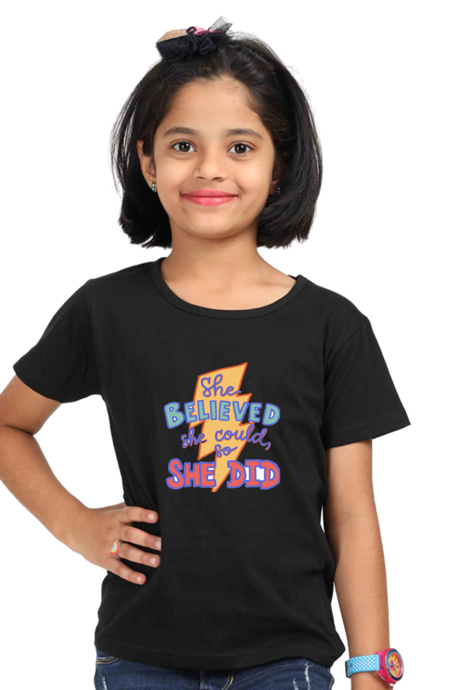 Spread Joy with Bluelander's Girls Cotton Half Sleeve Tops: Stylish and Sweet!