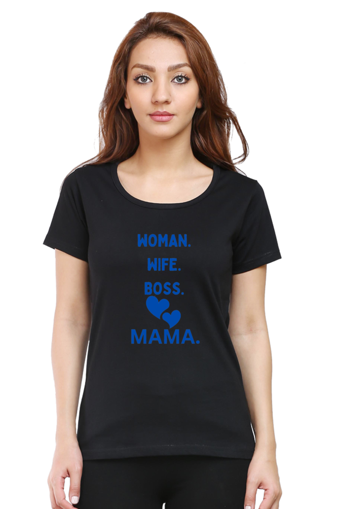 Bluelander girls cotton half sleeve t-shirt for every 'she' is a woman a wife, a sister, a boss, and the most cherished word, mama weaving love into every role she embraces