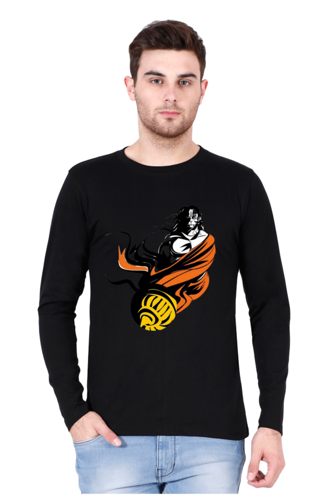 Hanuman's Strength, Modern Style: Bluelanders Premium Full-Sleeve T-Shirt