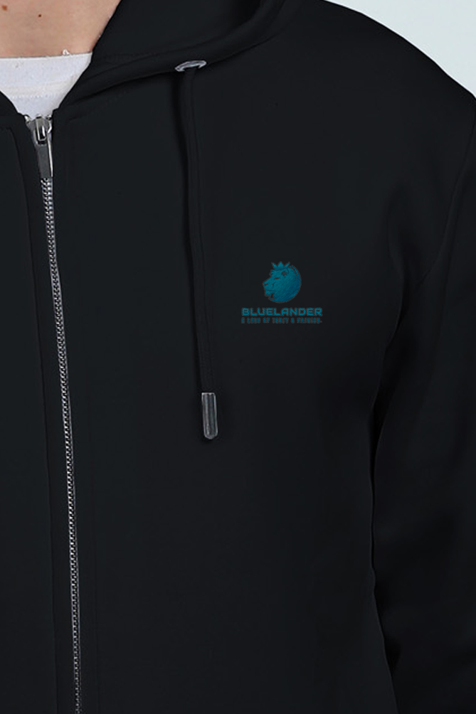 Heavyweight Comfort, Urban Style: Bluelanders Unisex Zip-Up Hoodie