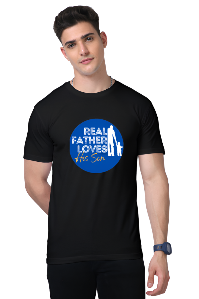 Supreme Comfort Meets Enhanced Design Bluelander Supima Half Sleeve T-Shirt for Fathers & Sons Bonding Wear It with Pride
