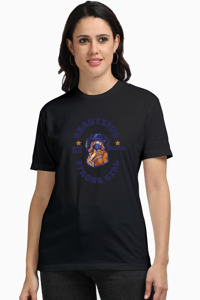 Indulge in Supreme Comfort: Bluelander Girls & Women's Full Sleeve T-Shirt,Exclusive Design, Crafted in India for Our Beautiful, Strong Sisters and Mothers