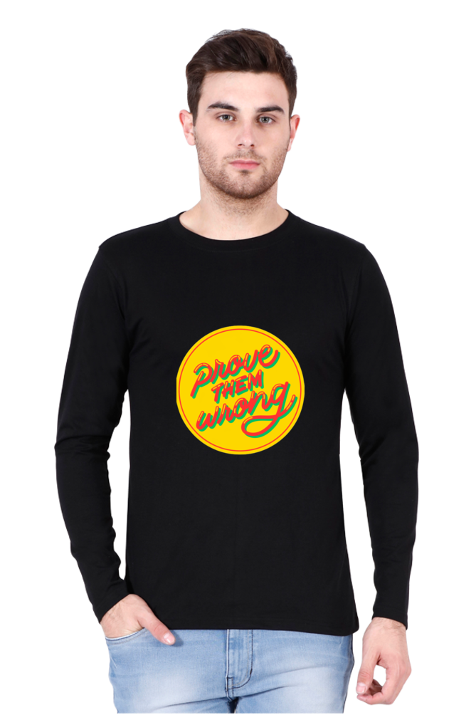 Let Your T-Shirt Speak: Bluelander's Full Sleeve Cotton Tee - Make a Statement in Style!