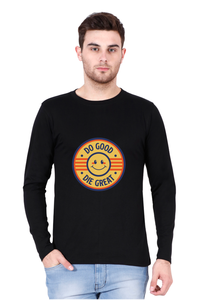 Unleash Style Brilliance: Bluelander's Enhanced Design Cotton Full Sleeve T-Shirt – Elevate Comfort with Every Stitch.