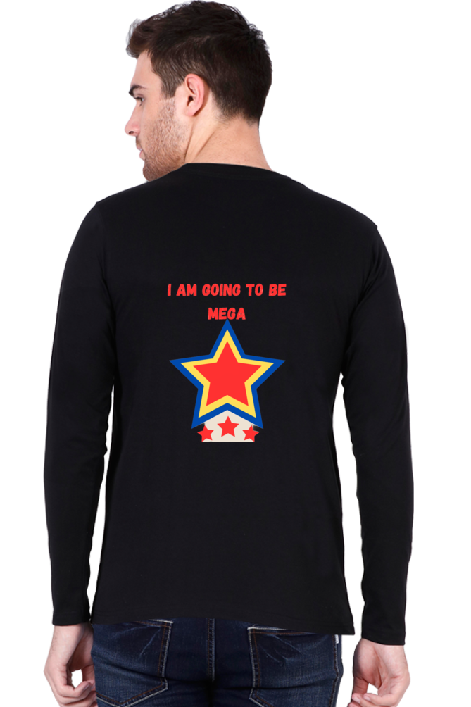 Unleash Confidence with Enhanced Back Design: Elevate Your Style in Bluelander's Full Sleeve Cotton T-Shirt!