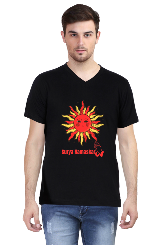 Unveil the Next Level of Design with Bluelander's V Neck Cotton Half Sleeve T-Shirts!