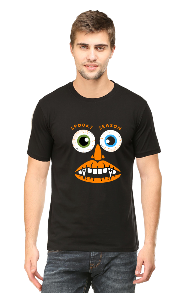 Elevate Your Spooky Style: Bluelander Cotton Half Sleeve T-Shirts – Supreme Comfort, Enhanced Design for a Hauntingly Stylish Spooky Season.