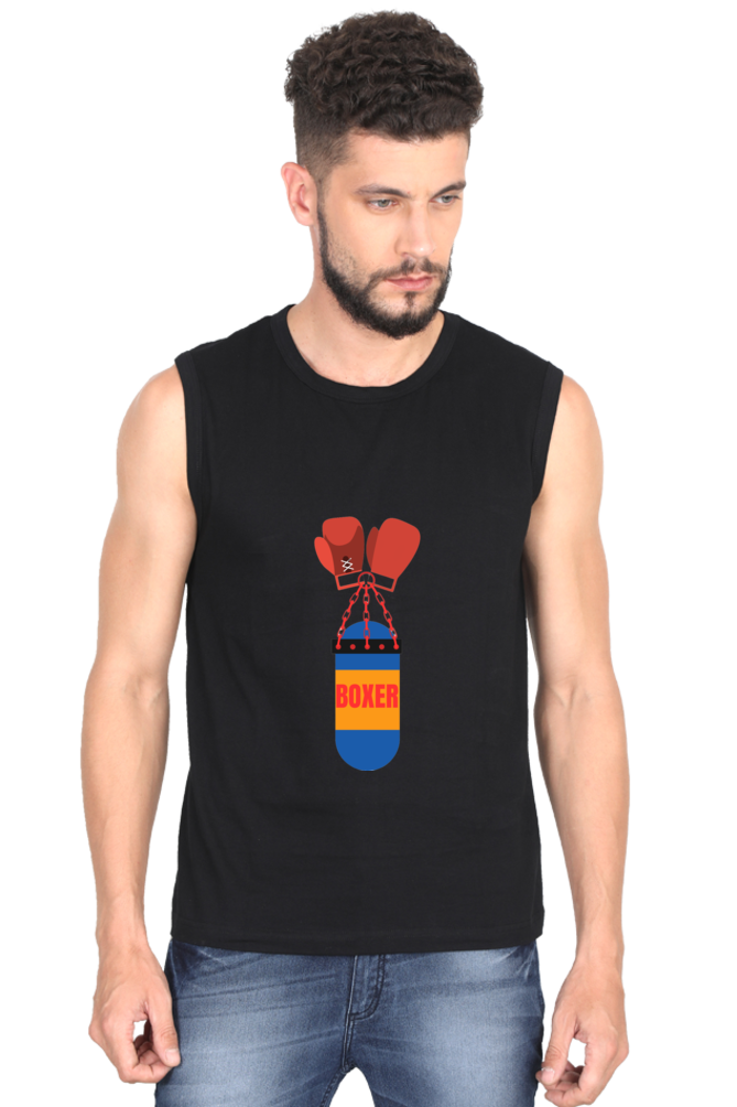 Unleash Style: Bluelander's Male Round Neck Cotton Sleeveless – Effortless Comfort, Timeless Cool!