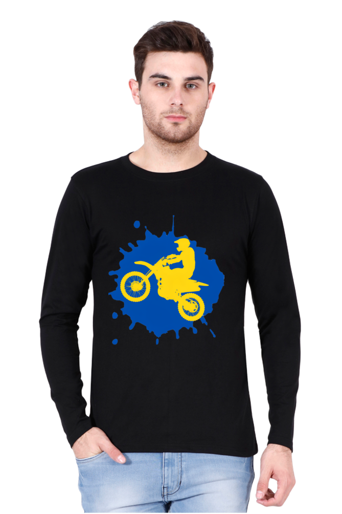 Bluelander's Cotton Full Sleeve T-Shirt: Ride in Style with Safety in the Best Designs!