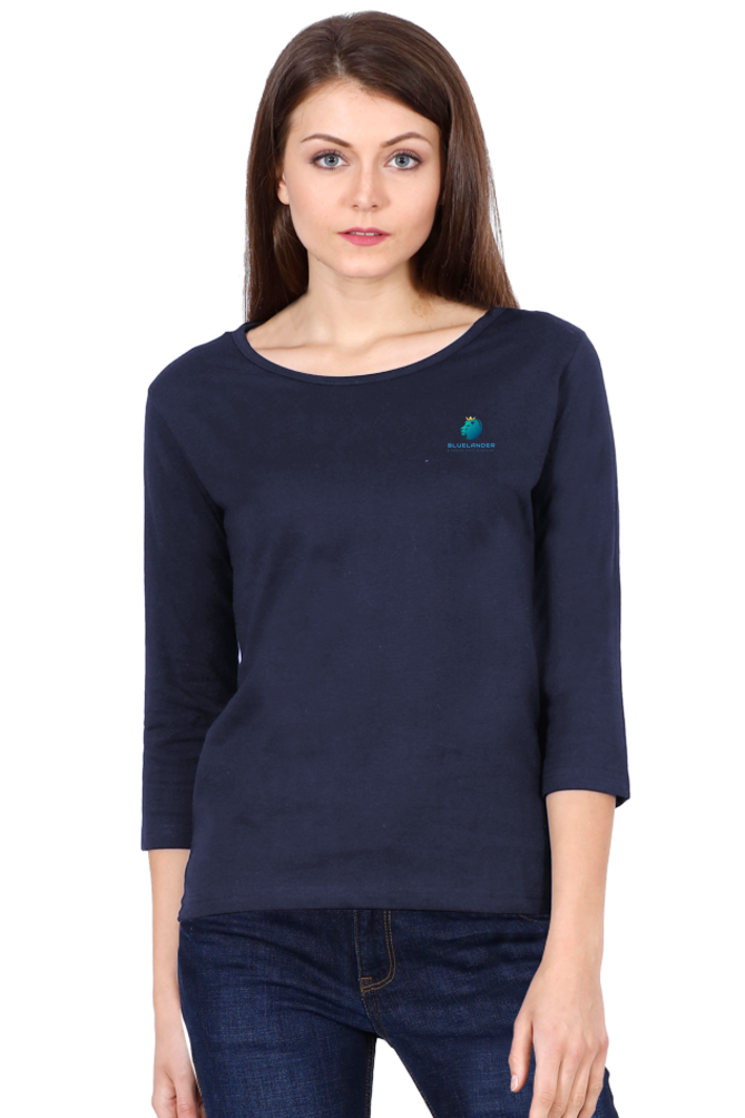 Bluelander Female Round Neck Half Sleeve: Elevate your everyday style with comfort and elegance.