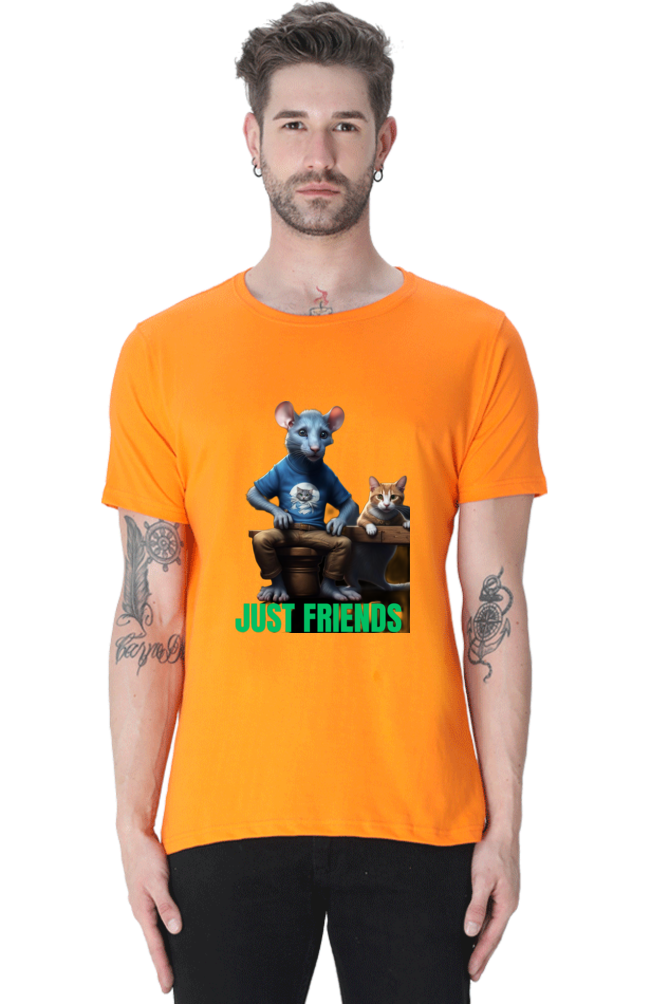 BlueLander's Half Sleeve Cotton T-Shirt with Enhanced Design – Fusing AI and Human Craftsmanship.step out with style and confidence.