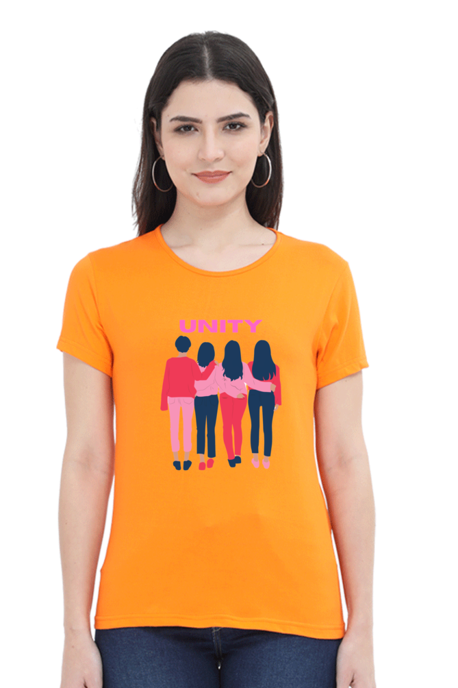 BlueLander's Cotton Half Sleeve T-Shirts: Enhanced Design, Supreme Comfort for Girls and Women – A Sign of Unity in Style and Comfort.