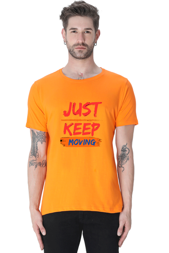 Bluelander Half Sleeve Cotton T-Shirt: Comfort with Style, Keep Moving Towards Your Goals.