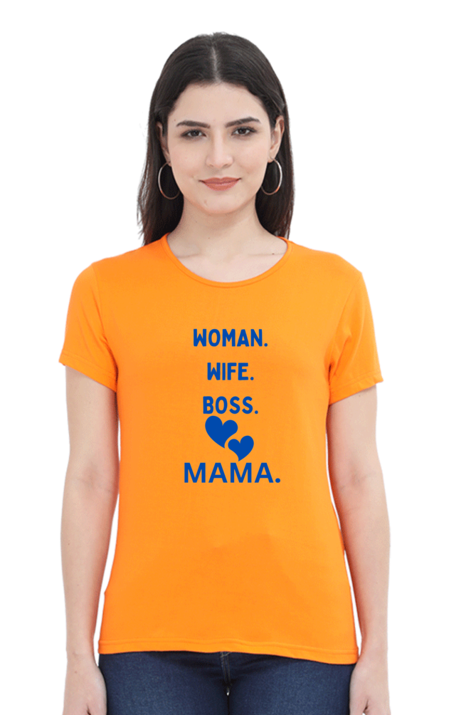 Bluelander girls cotton half sleeve t-shirt for every 'she' is a woman a wife, a sister, a boss, and the most cherished word, mama weaving love into every role she embraces