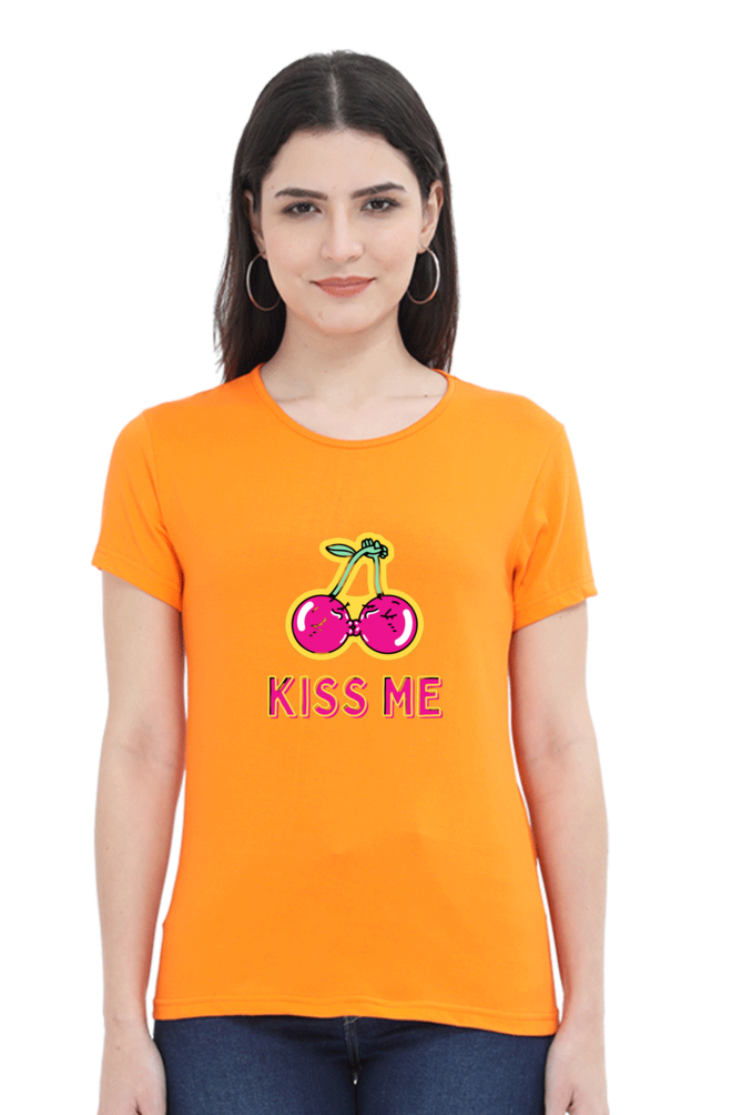 Bluelander Girl Round Neck Half Sleeve T-Shirt: Embrace Style with a Kiss of Comfort in Every Thread!