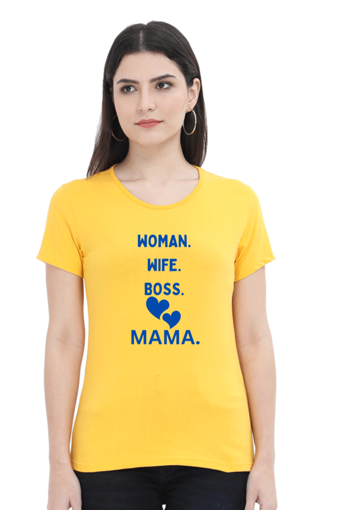 Bluelander girls cotton half sleeve t-shirt for every 'she' is a woman a wife, a sister, a boss, and the most cherished word, mama weaving love into every role she embraces