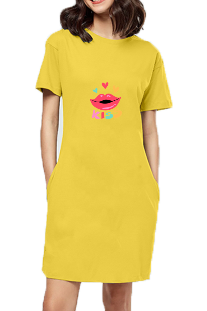 Elevate style with Bluelander's Soft Cotton Girls Full T-Shirt Dress
