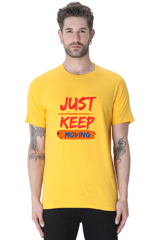 Bluelander Half Sleeve Cotton T-Shirt: Comfort with Style, Keep Moving Towards Your Goals.