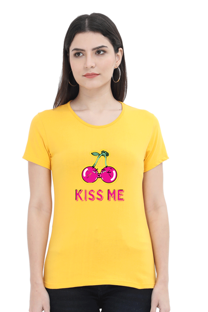 Bluelander Girl Round Neck Half Sleeve T-Shirt: Embrace Style with a Kiss of Comfort in Every Thread!