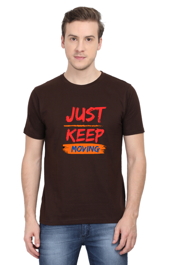 Bluelander Half Sleeve Cotton T-Shirt: Comfort with Style, Keep Moving Towards Your Goals.