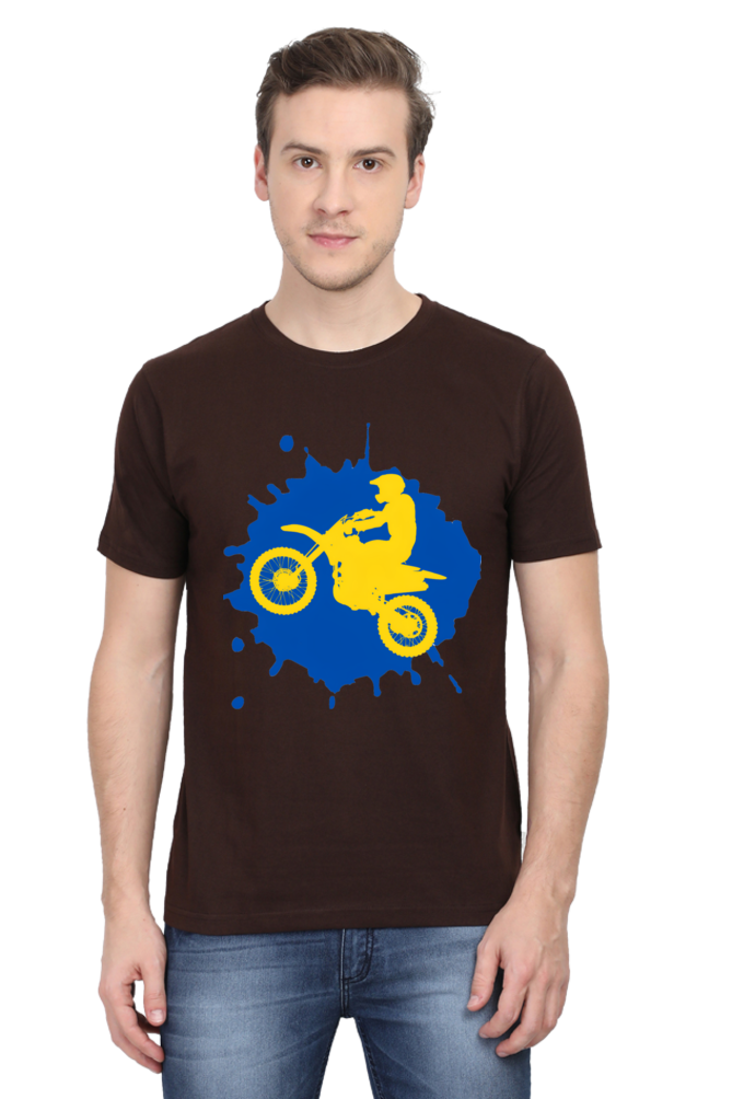 Bluelander's Cotton Half Sleeve T-Shirt: Colorful, Stylish - Ride with Confidence!