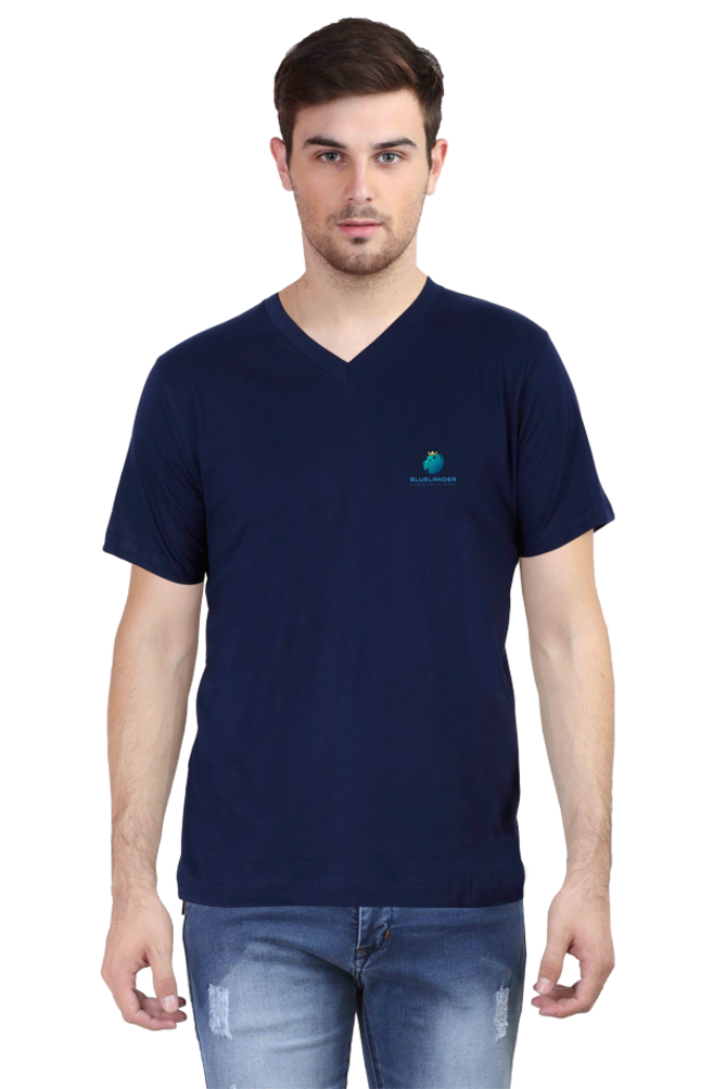 Vibe in Comfort: Bluelander's V-Neck Cotton Half Sleeve T-Shirts - Your Casual Chic Essential!
