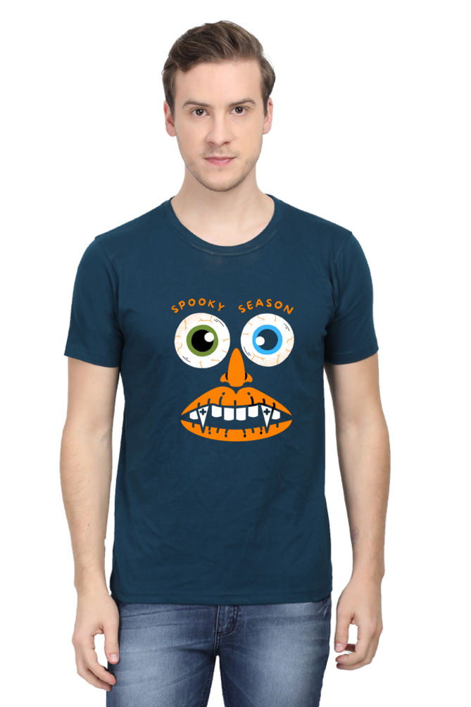 Elevate Your Spooky Style: Bluelander Cotton Half Sleeve T-Shirts – Supreme Comfort, Enhanced Design for a Hauntingly Stylish Spooky Season.