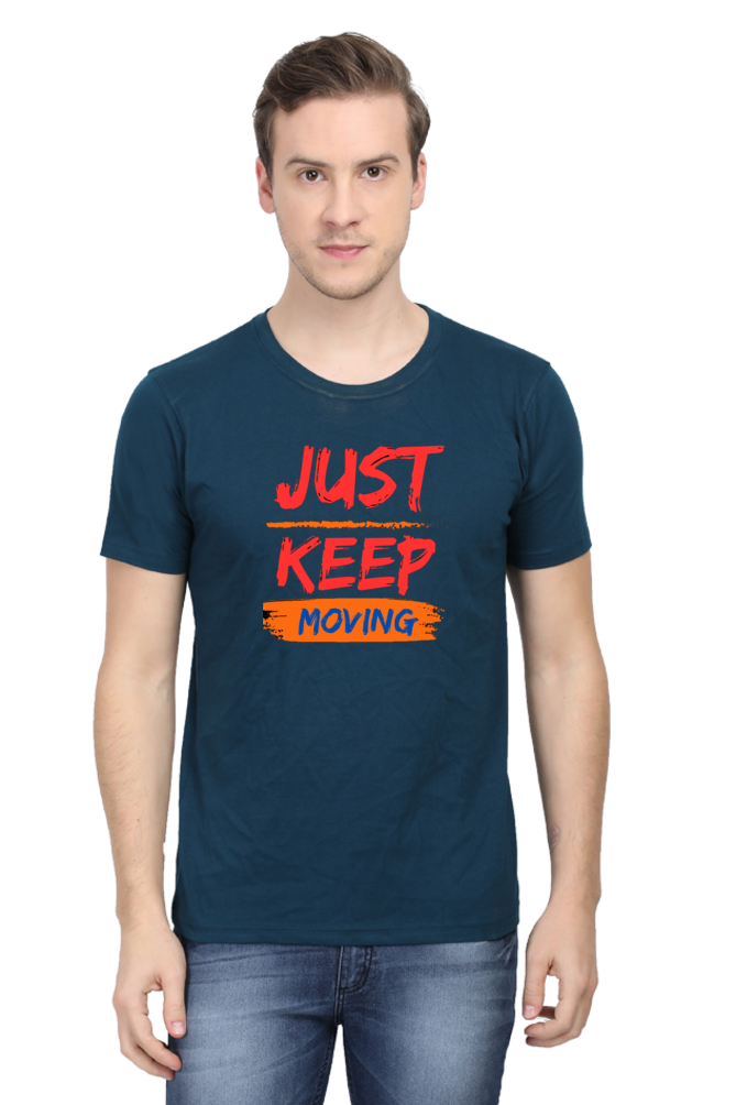 Bluelander Half Sleeve Cotton T-Shirt: Comfort with Style, Keep Moving Towards Your Goals.
