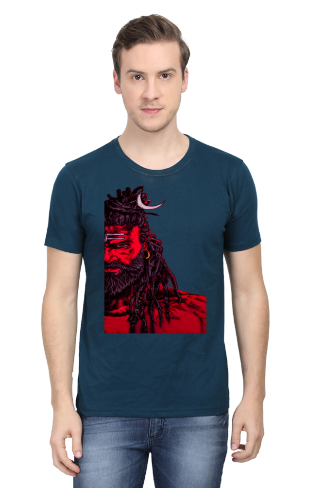 Adorn Yourself with Divine Shiva Vastra - Experience Shiva's Grace with Bluelander's Premium Unisex Cotton T Shirt.