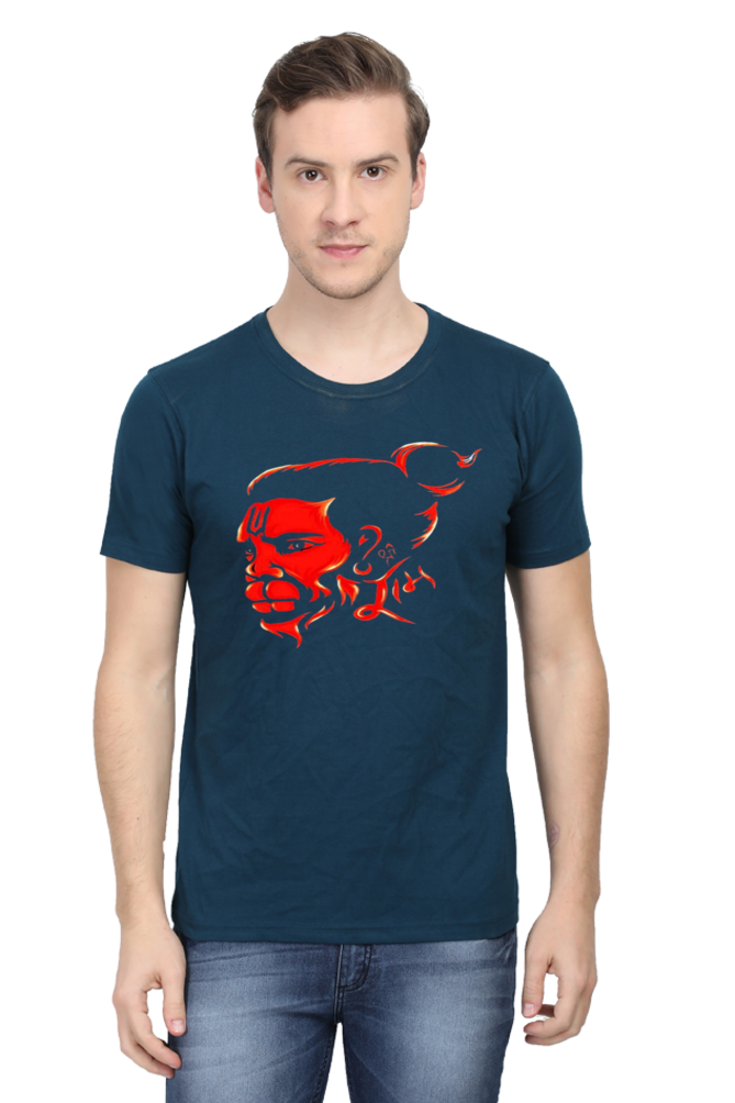 Hanuman's Blessing, Soft and Pure: Bluelanders Divine Protection premium cotton T-Shirt.