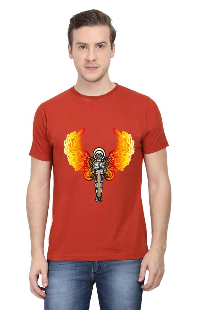 Step into the Future of Fashion with Bluelander's Cotton Half Sleeve T-Shirts: Experience Night Glow Designs that Illuminate Your Style!