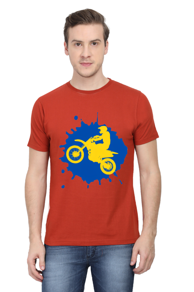 Bluelander's Cotton Half Sleeve T-Shirt: Colorful, Stylish - Ride with Confidence!