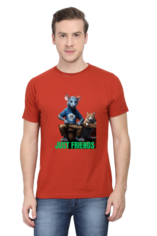 BlueLander's Half Sleeve Cotton T-Shirt with Enhanced Design – Fusing AI and Human Craftsmanship.step out with style and confidence.
