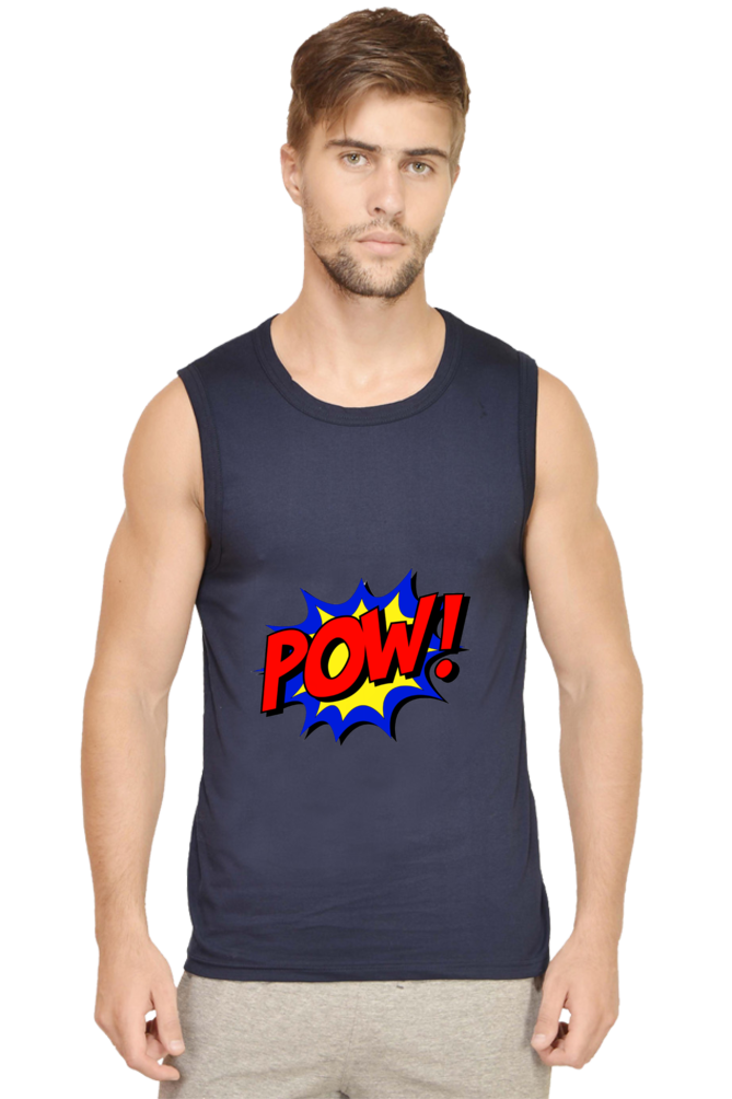 Unleash Your Playful Side with Bluelander's Sleeveless Cotton Round Neck Tee!